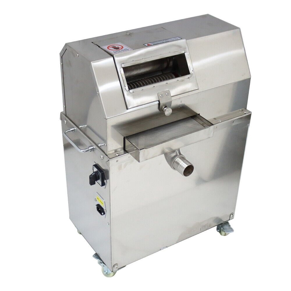 PreAsion Stainless Steel Electric Sugar Cane Ginger Press Juicer 3 Rolls Sugarcane Extractor 110V