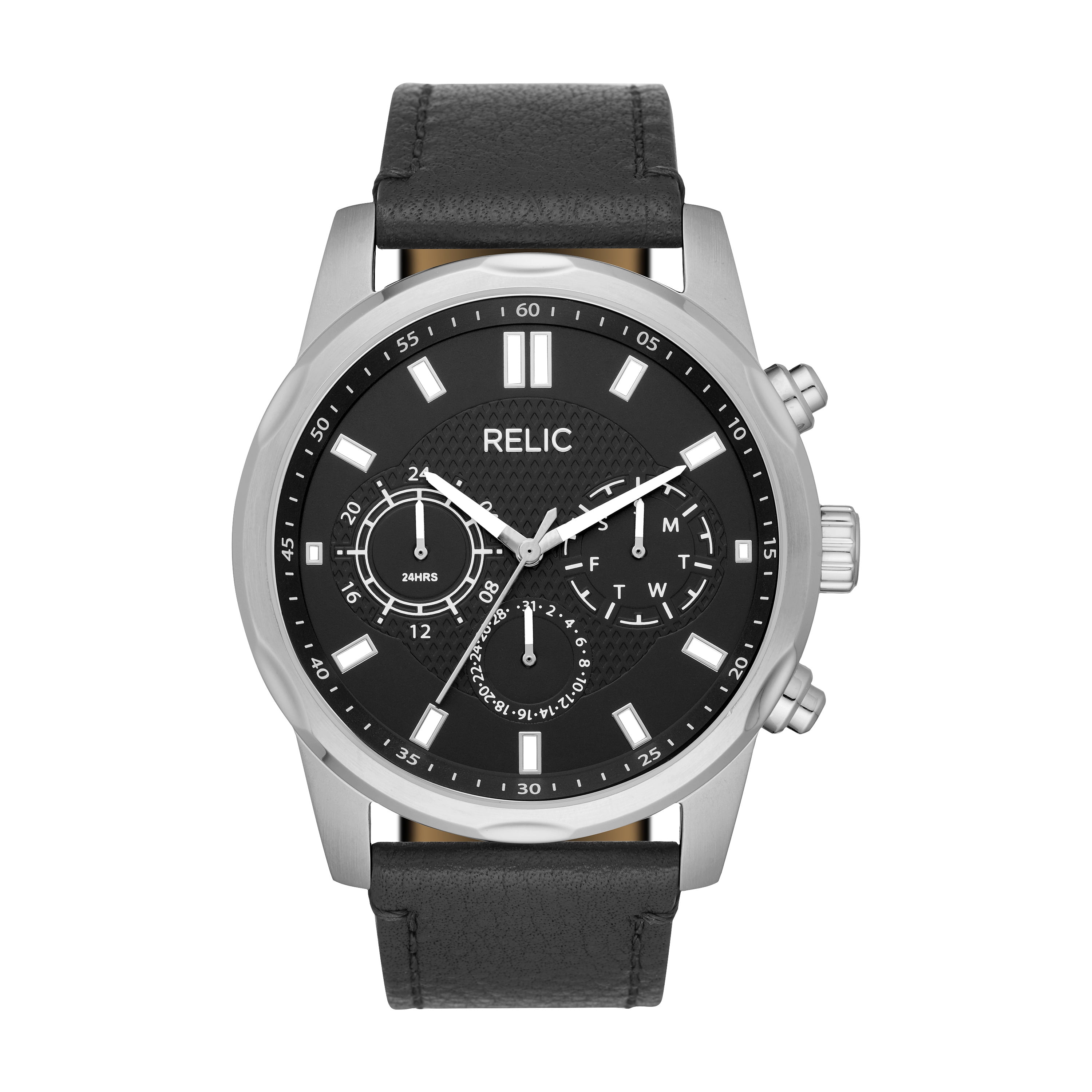 Relic Relic by Fossil Men's Pacey Black Leather Watch