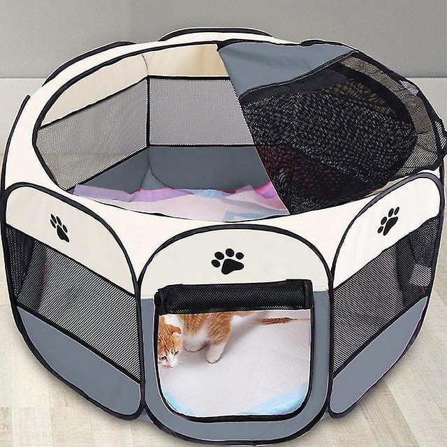 Casa portátil para Perros, jaulas para perros grandes y pequeños, casas para perros al aire libre, parque infantil para interiores, tienda de cama plegable para cachorros y gatos (114cm x 58cm)