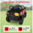 thumbnail image 3 of BeesClover 24V Electric Ride on Dump Truck for Kids, 2-Seater 4WD Remote Control Car with Electric Dump Bed & Shovel, LED Lights, Music Player, Max Speed 5Mph, 3 of 8
