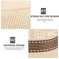 thumbnail image 3 of PTOOTP Men's Beach Straw Hats Breathable Lightweight Bucket Hat 1Pack for Travel, 3 of 4