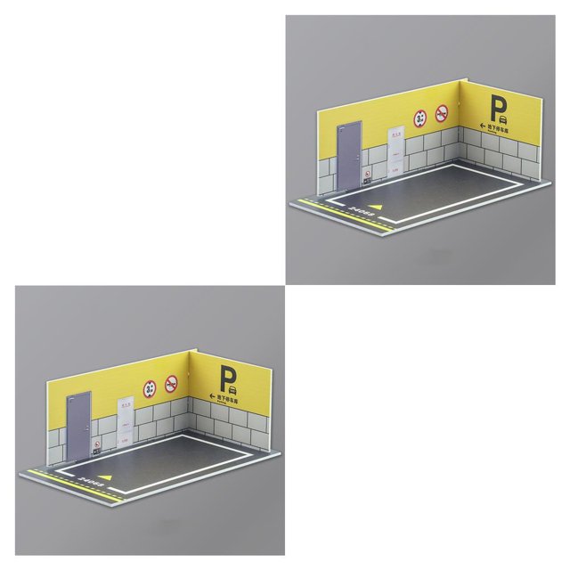 Decodeary Car Model Diorama Parking Scenery 124 DIY for Model Car Stunning and Realistic Type D 2PCS