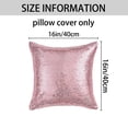 thumbnail image 7 of REGALWOVEN Sequin Throw Pillow Covers, Pack of 2 Glitter Decorative Pillow Cases Personalized Cushion Covers Pink 16" x 16", 7 of 7