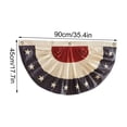 thumbnail image 2 of 4th of July Patriotic Fan-shaped Flag - Outdoor & Indoor Decoration for Independence Day, Memorial Day & Political Events, 2 of 7