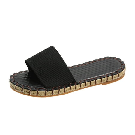 

KI-8jcuD Open Sandal Ladies Fashion Solid Color Cloth Open Toe Comfortable Flat Beach Slippers Slippers Women Size 10 Super Soft Slippers For Women Summer House Slippers For Women Flat Feet Support