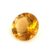 Certified Natural 1 Carat Vivid Yellow Citrine Round Shape Brilliant Cut 7 mm Loose Gemstone November Birthstone