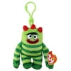 TY Beanie Baby - BROBEE (Nick Jr. - Yo Gabba Gabba) (Plastic Key Clip)