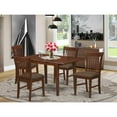 thumbnail image 4 of East West Furniture NOFK5-MAH-C 5 Pc Kitchen nook Dining set - Table with a 12in leaf and 4 Dining Chairs, 4 of 4