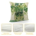 thumbnail image 4 of Leisuo  Lucky Clover Shamrocks Throw Pillow Cover Spring pillows Decorative Throw Pillow Covers Watercolor Clovers Mason Jar Pillow Case Farmhouse Green Leaves Couch Cushion Case for Sofa, 4 of 5