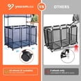thumbnail image 4 of Yescom Bac de Rangement pour Piscine à Cadre Métallique 10 Roues en Maille Roulante TG à Deux Étages avec Porte-Nouillettes, Bleu, 4 of 10