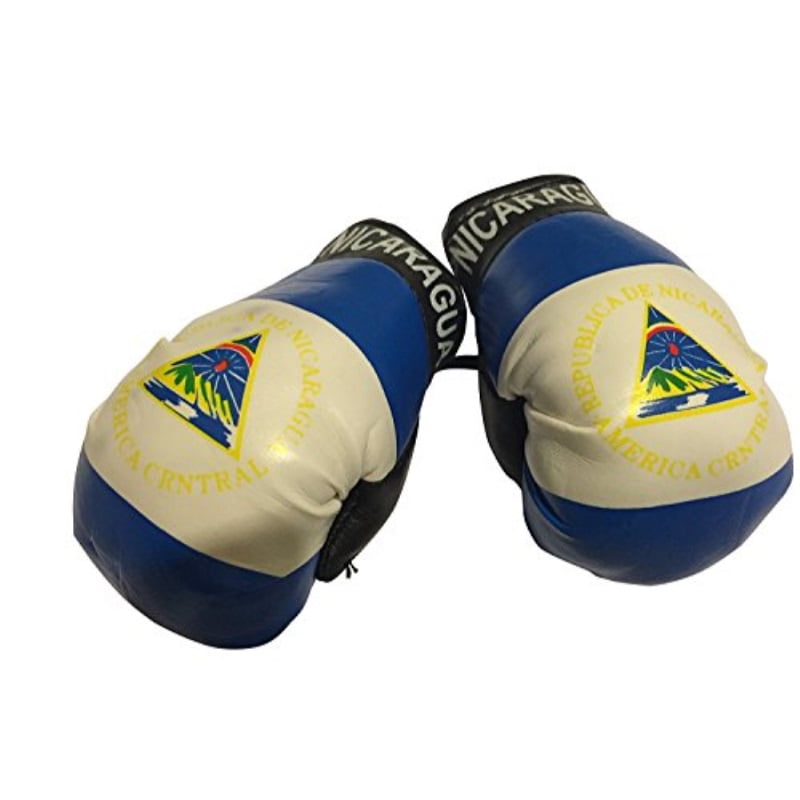 flag mini small boxing gloves to hang over car automobile mirror