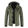 thumbnail image 1 of Guardoinrt Polyester Mens Duck Down Jacket For Ultimate Warmth And Style Wide Application Hooded Puffer Jacket green M, 1 of 6