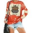 thumbnail image 3 of Qertyioot Chemises à Manches Longues pour Femmes, Hauts Décontractés à la Mode pour Femmes, Couverture à Col Rond Imprimée, Pull Sweatshirts, 3 of 6