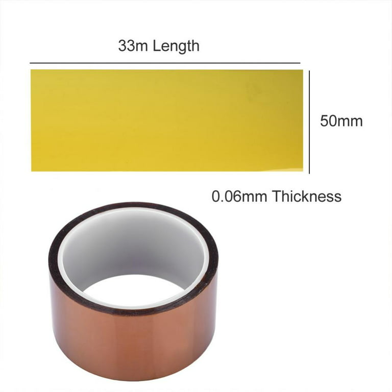 250C-300C High Temp Tape 25/64 Inch x 98ft Heat Resistant Polyimide Tape -  Brown - Bed Bath & Beyond - 37332373