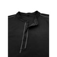 thumbnail image 2 of ZCFZJW Mens Casual Button Henley Shirts Trendy Athletic Workout Long Sleeve Pullover Sweatshirts Loose Regular Fit Soft Cotton Jacket Tops Black L, 2 of 5
