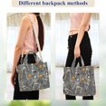 thumbnail image 4 of FORMRS Womens Corduroy Tote Bag Crossbody Shoulder Handbag with Pocket, Halloween Dancing Skeleton, 4 of 7