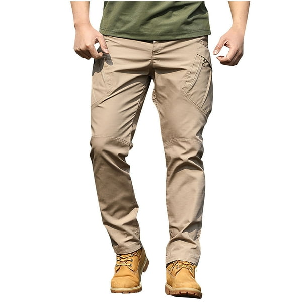 Pantalones largos de verano para hombre con bolsillos y botones, pantalones casuales con bolsillos para hombre