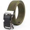 thumbnail image 1 of Web Belt Automatic Buckle Heavy Duty Waist Belt Work Belt Jeans Belt for Men, 1 of 10