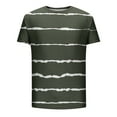 thumbnail image 5 of Dagugfen Plus Size Shirts for Men Summer Short Sleeve Crewneck Loose Fashion Comfy Casual Tee Shirts Striped, 5 of 5