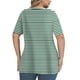 thumbnail image 2 of Tops de Manga Corta de Tamaño Más de las Mujeres, Blusas de Cuello en V Impresas de Verano de Moda para Uso Casual, Diario Y de Fiesta, 2 of 7