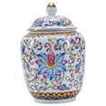 thumbnail image 3 of Porcelain Ginger Jar Ceramic Flower Vase Tea Storage Jar with Lid Display Weddings Home Floral Party Multipurpose Oriental Style Handicraft colored 320ml, 3 of 8