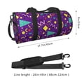 thumbnail image 4 of Fotbe Retro 80s Style Pattern Foldable Sports Gym Bag with Wet Dry Pocket, Ultralight Travel Bag, Large Capacity Duffel Bag, Splash Proof Carry on Bag, Overnight Bag, Weekender Bag, 4 of 8