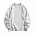 thumbnail image 2 of pstuiky Camisas casuales de manga larga para hombre, Camisa blusa con capucha ligera de color liso para hombre con cuello redondo suelto y base de regazo top de hombre xl, 2 of 3