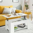 thumbnail image 5 of Costway Lift Top Coffee Table Modern Accent Table w/Hidden Storage Compartment & Shelf White, 5 of 10