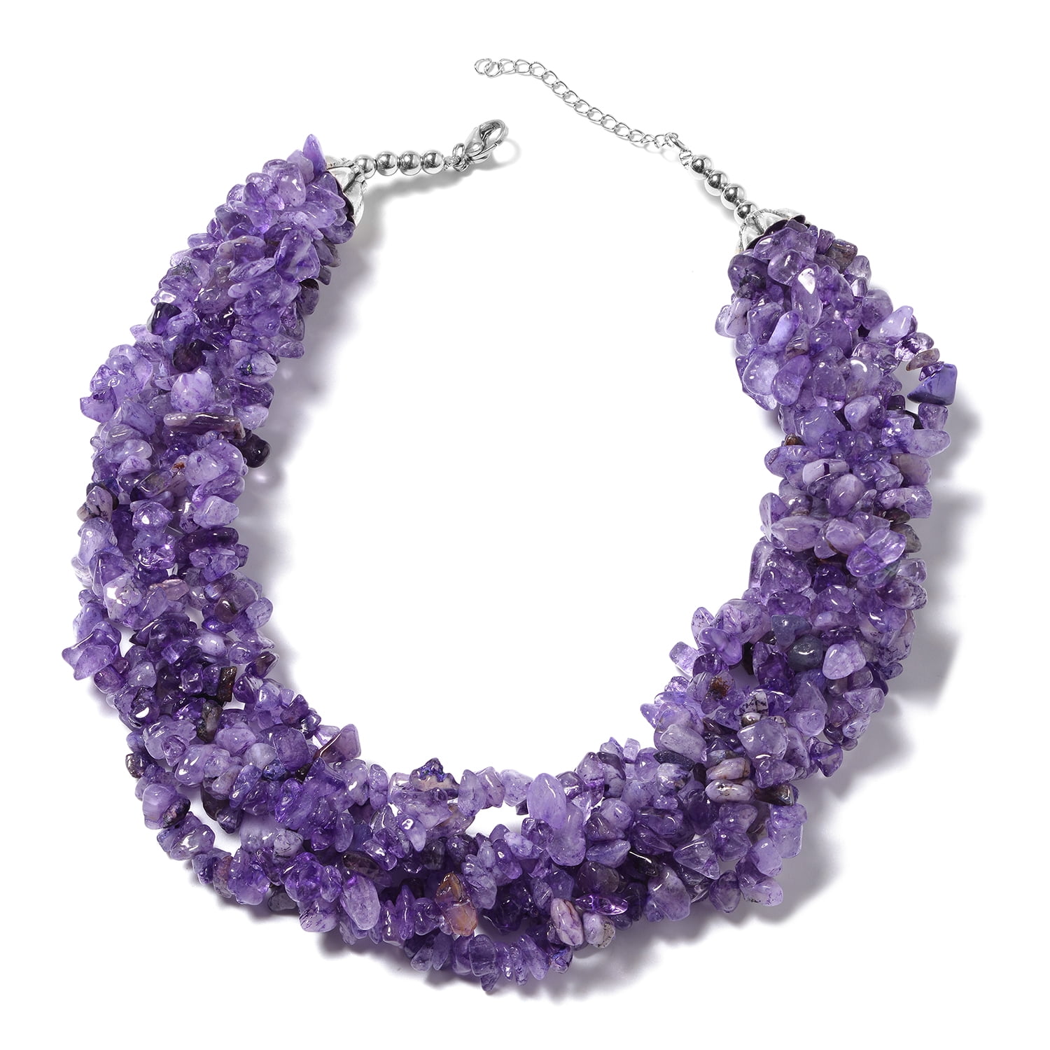 Murano Millefiori Glass Fashion Lapis Lazuli Bead Strand Necklace Size 20" 