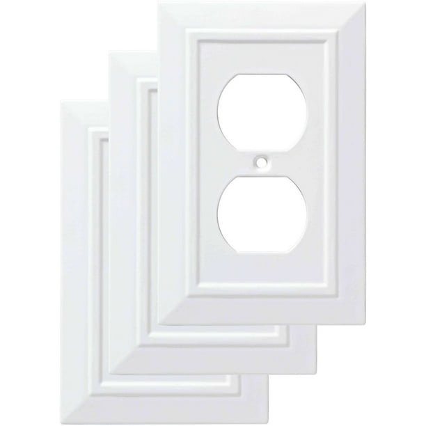 Franklin Brass Classic Architecture Single Duplex Wall Plate in Pure