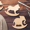 thumbnail image 2 of Wood Shape Rocking Lion 6x5", 2 of 6