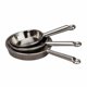 thumbnail image 5 of Juego de 3 piezas de utensilios de cocina para casa de muñecas, sartenes de metal en miniatura, suministros para fiestas plata, 5 of 9