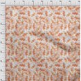 thumbnail image 4 of oneOone Cotton Cambric Orange Fabric Leaves Craft Projects Decor Fabric Printed By The Yard 42 Inch Wide, 4 of 5
