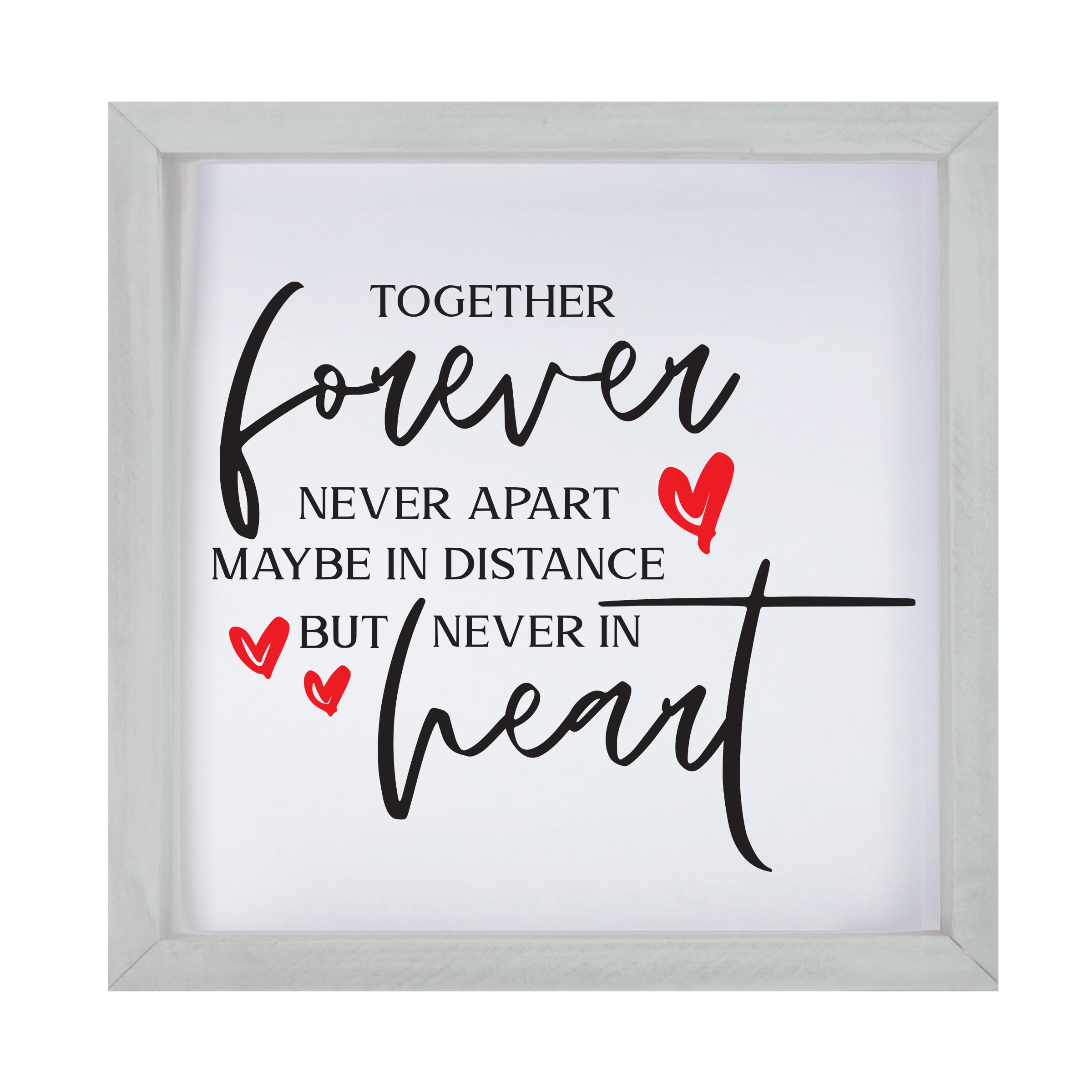 Lifesong Milestones 7x7 Modern Inspirational Framed Shadow Box For Wall Decoration Together Forever Never Apart Heart Grey Walmart Com Walmart Com Lifesong Milestones 7x7 Modern Inspirational Framed Shadow Box For Wall Decoration Together Forever Never Apart Heart Grey Walmart Com Walmart Com