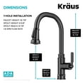 thumbnail image 5 of KRAUS Allyn Transitional Industrial Pull-Down Single Handle Kitchen Faucet in Spot-Free Black Stainless Steel, 5 of 7