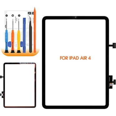 for iPad Air 4th Generation Touch Screen Replacement A2316 A2324 Screen Replacement Digitizer Panel Glass Sensor Black Protective Film Tools