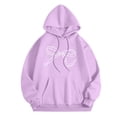 thumbnail image 1 of Chandail à Capuche pour Femmes, Manches Longues, Motif Sportswear, Mode 2025, Décontracté, 1 of 6