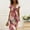 Red, variant on Dolkfu Retro Women'S Fall&Winter Dresses Mid-Length V-Neck 1/4sleeve Blue Faux-Wrap Dresses Chiffon Printed Regular Flowers Classic Dresses Blue,L