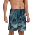 thumbnail image 2 of Fotbe Mysterious Moonlit Mountains Pajama Shorts for Men, Men's Pajama Bottoms, Sleepwear,Short Pajama Pants-XX-Large, 2 of 9