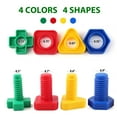 thumbnail image 2 of LotFancy Jumbo Nuts and Bolts Toys, Shapes and Colors Matching Toys with Storage Box for Toddlers, 2 of 8
