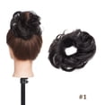thumbnail image 2 of Chignon Bouclé Chouchous Pièce Cheveux Humains Réels Bande Élastique Chignon Décoiffé, 2 of 7