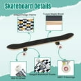 thumbnail image 4 of 31'' Complete Skateboard 7 Layer Canadian Maple Double Kick Deck Skateboards daisy yellow flower cartoon gift tile repeat doodle Skate Board for Beginner Adult Gifts, 4 of 5