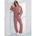 thumbnail image 4 of ebukurty Women's Pajama Sets 2 Piece Long Sleeve Hoodie with Pocket Jogger Sets, Sizes S-XL, 4 of 7
