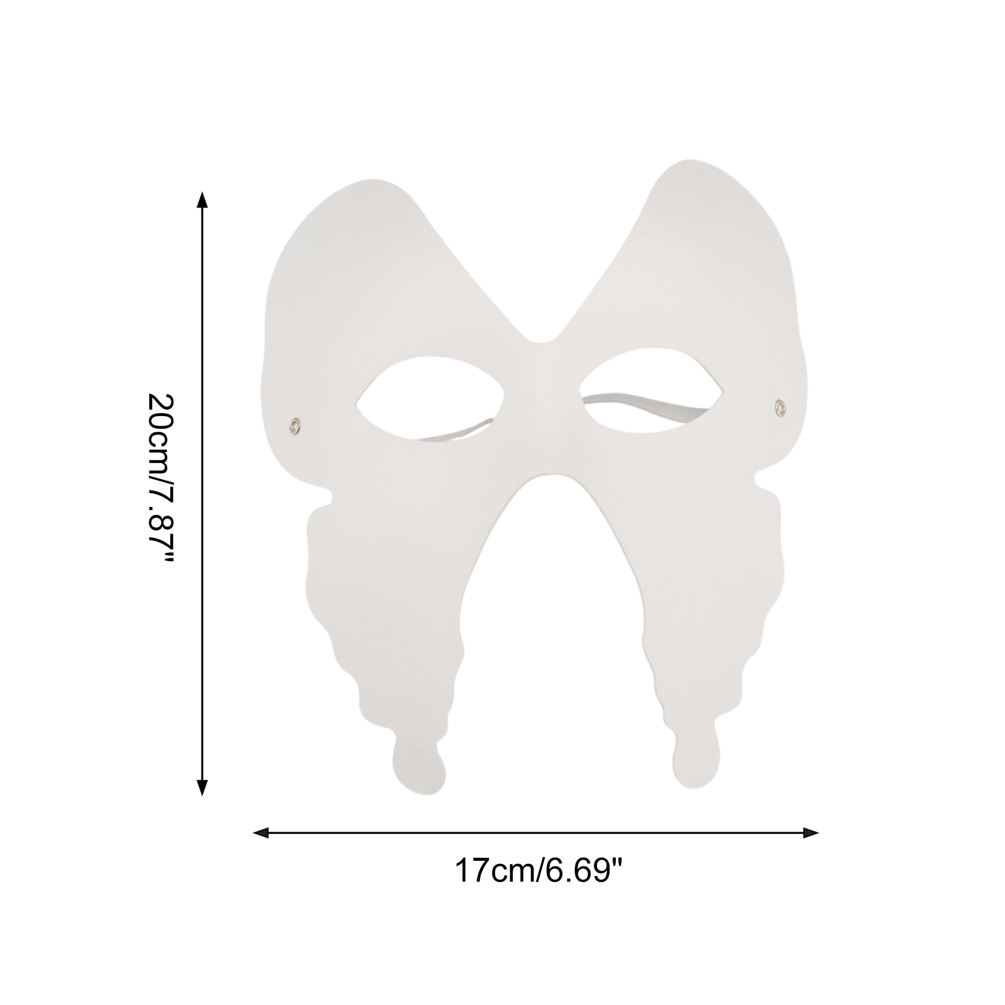 Unique Bargains 1 Pack Elegant Hand-Painted Party Mask White Pattern 10
