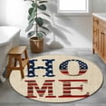 thumbnail image 3 of Round Rugs 3Ft, Khaki Vintage Round Area Rug Washable Indoor Throw Carpet, American Flag Retro Art Rustic Small Non Slip Circle Rug for Bedroom Living Room Home Decor Aesthetic, 3 of 8
