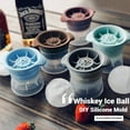 thumbnail image 2 of Silicone Ice Ball Maker Mold - 2 Inch Large Round Ice Ball Tray for Whiskey & Cocktails - Reusable Sphere Ice Cube Mold for Slow Melting Ice - Easy Release, BPA Free, 2 of 7