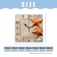 thumbnail image 2 of 10 Inch Wall Clock Battery Operated Silent Clock Decorative for Office, Kitchen, Outdoor, Living Room，Starfish Beach Sand Lovely Design, 2 of 4