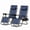 Navy Blue, variant on GOCAPTAIN 2 Pack Zero Force Outdoor Lounge Chair with Pillow & Cup Holder, Foldable Reclining Patio Lounge Chair for Camping, Beach, Poolside, Black