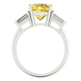 thumbnail image 4 of Three-Stone Engagement Ring for Women - 3ct Natural Citrine in 18K White Gold Promise Ring, 4 of 6