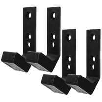 NICEXMAS 4Pcs Wall Mounted Barbell Rack Black Barbell Storage Holder with Easy Installation